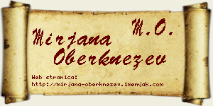 Mirjana Oberknežev vizit kartica